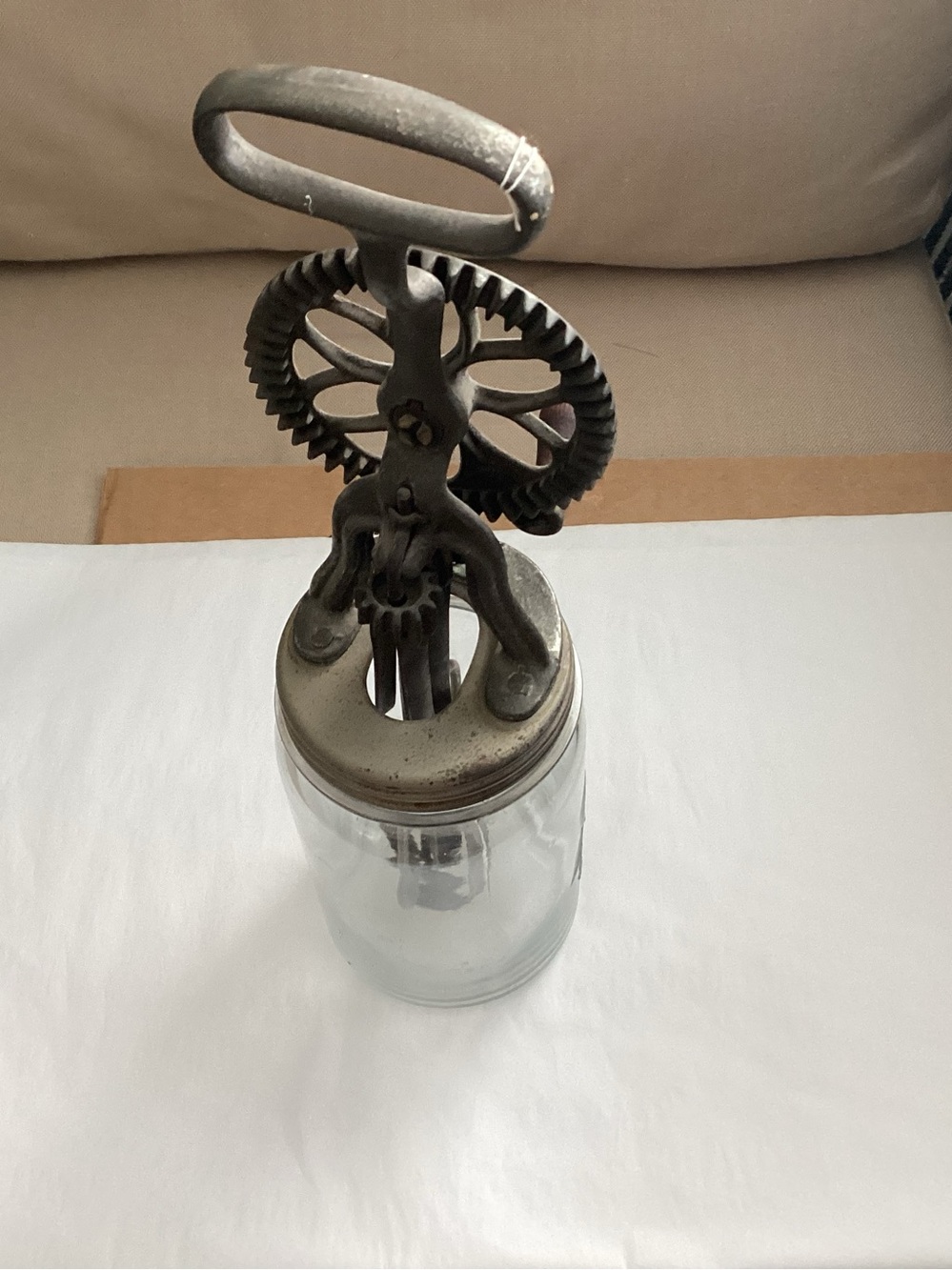 ANTIQUE Hand Cranked Kitchen Mixer,a Holt-Lyon cream whip